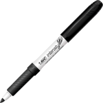 BIC Great Erase Grip Dry Erase Marker, Fine Point, Black Ink, Pack Of 12