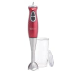 Betty Crocker 2-Speed Hand Blender With Mixing Beaker, 20.28 Oz, Red