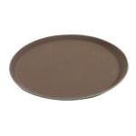 Carlisle Griptite 2 Round Serving Tray, 16in, Tan