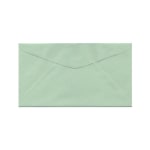 JAM Paper Booklet Envelopes, 3 5/8in x 6 1/2in, Gummed Seal, Light Green, Pack Of 25