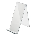 Azar Displays Acrylic Easel Displays, 8-3/4inH x 8inW x 8inD, Clear, Pack Of 10 Holders