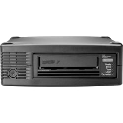 HPE StoreEver LTO-7 Ultrium 15000 External Tape Drive - LTO-7 - 6 TB (Native)/15 TB (Compressed) - 6Gb/s SAS - 5.25in Width - 1/2H Height - External - 300 MB/s Native - Linear Serpentine - Encryption - WORM Support - 3 Year Warranty