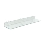 Azar Displays Acrylic Shelves For Pegboard And Slatwall Systems, 2inH x 24inW x 4inD, Clear, Pack Of 4 Shelves