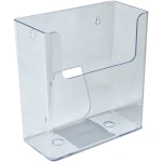 Azar Displays Desktop/Wall-Mount File Holders, 9-1/2inH x 8-7/8inW x 4-1/4inD, Clear, Pack Of 4 Holders