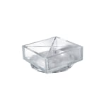 Azar Displays 4-Compartment Square Tray Revolving Desk Organizers, 2-1/2inH x 6inW x 6inD, Clear, Pack Of 2 Organizers