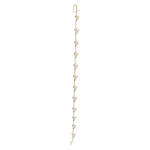 Azar Displays 12-Station Metal Display Rods With Round Tops, 32-1/2in x 1/4in, Almond, Pack Of 10 Rods