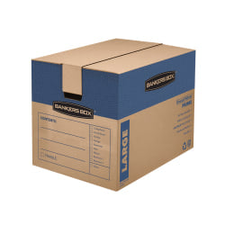 Bankers Box SmoothMove Prime Moving & Boxes, 18in x 18in x 24in, Kraft, Case Of 6