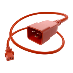 Unirise Standard Power Cord - For Electronic Equipment - 15 A - Red - 6 ft Cord Length