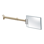 Azar Displays 2-Sided Aisle Acrylic Sign Holders With Telescopic Grippers, 4inH x 6inW x 1/4inD, Clear, Pack Of 4 Holders