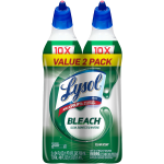 Lysol Bleach Toilet Bowl Cleaner - 24 fl oz (0.8 quart) - 2.0 / Pack - 4 / Carton - Blue