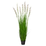 Nearly Natural Plume Grass 54inH Artificial Plant With Planter, 54inH x 18inW x 18inD, Green/Black