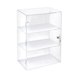 Azar Displays Acrylic 2-Shelf Lockbox Countertop Display, 17-1/4inH x 12-3/8inW x 7-7/8inD, Clear