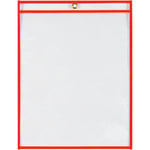 Partners Brand Job Ticket Holders, 9in x 12in, Neon Red, Pack Of 15