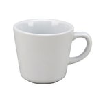 Hoffman Vertex China Ceramic Argyle Collection Coffee Mugs, 7 Oz, Bright White, Case Of 36 Mugs