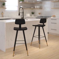 Office Star Allen Counter Stool, Sand, Pack Of 2 Stools