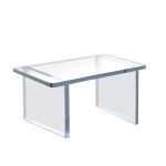 Azar Displays Thick Deluxe Acrylic Riser With Bumpers, 7inH x 11-3/4inW x 7-3/4inD, Clear