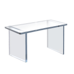 Azar Displays Thick Deluxe Acrylic Riser With Bumpers, 12inH x 22inW x 10inD, Clear