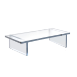 Azar Displays Thick Deluxe Acrylic Riser With Bumpers, 6inH x 22inW x 10inD, Clear