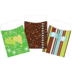 Barker Creek Peel & Stick Library Pockets, 3-1/2in x 5-1/8in, Earth Day, Set Of 90 Pockets