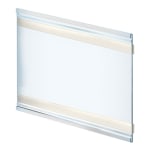 Azar Displays Adhesive-Back Acrylic Nameplate Holders, 7inH x 11inW x 1/4inD, Clear, Pack Of 10 Holders