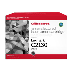 Office Depot Brand Remanufactured Black Toner Cartridge Replacement For Lexmark 24B6011, ODXC2130B