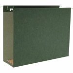 Business Source Box Bottom Hanging Folders, Legal Size, 1/5 Tab Cut, 3in Expansion, Standard Green, Box Of 25 Folders