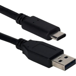 QVS 1-Meter USB-C to USB-A 2.0 Sync & Charger Cable - 3.28 ft USB Data Transfer Cable for Hard Drive, Smartphone, Tablet, Computer - First End: 1 x USB 2.0 Type A - Male - Second End: 1 x USB 2.0 Type C - Male - 480 Mbit/s - Black - 1