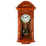 Bedford Clocks Wall Clock, 27-1/2inH x 12-3/4inW x 5-3/4inD, Oak