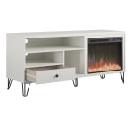 Ameriwood Home Owen Fireplace TV Stand For 65in TVs, White