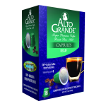 Alto Grande Single-Serve Coffee Pods, Classic Roast, Decaffeinated, Carton Of 18