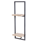 Honey Can Do 2-Tier Vertical Floating Wall Shelf, Black