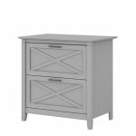 Bush Furniture Key West 30inW x 19-7/8inD Lateral 2-Drawer File Cabinet, Cape Cod Gray, Standard Delivery