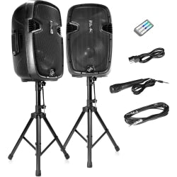 Pyle Active + Passive PA Speaker System Kit - 1