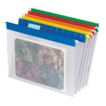 Pendaflex Easyview Clear Poly Hanging Folders, 9 1/4in x 11 3/4in, Assorted, Box Of 25