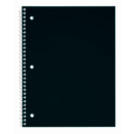 Just Basics Poly Spiral Notebook, 8in x 10-1/2in, 1 Subject, College Ruled, 70 Sheets, Black