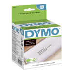 DYMO LabelWriter Label, 30572, White Address Label, 1-1/8in x 3-1/2in, 2 Rolls of 260 (520 Total)