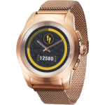 MyKronoz ZeTime Elite Hybrid Smartwatch, Regular, Brushed Pink Gold/Milanese, KRZT1RE-BPG-PGMIL