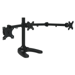 Mount-It! MI-789 Triple Monitor Stand For 13 - 24in Monitors, 29inH x 54inW x 5-13/16inD, Black