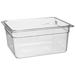 Cambro Camwear Polycarbonate 1/2 Size Food Pans, Clear, Pack Of 6 Pans