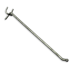 Azar Displays Galvanized Metal Hooks For Pegboard And Slatwall Systems, 10in, Pack Of 50 Hooks