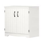 South Shore Farnel 33inW 2-Door Storage Cabinet, Pure White