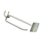 Azar Displays Metal Wire Scan Hooks, 4in, Silver, Pack Of 50 Hooks