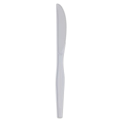 Dixie Plastic Utensils, Medium-Weight Knives, White, Box Of 100 Knives