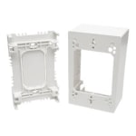 Tripp Lite Single-Gang Surface-Mount Junction Box Wallplate White - Cable raceway junction box - white - 1-gang - TAA Compliant