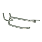 Azar Displays Galvanized Metal Flip Scan Hooks, 2in, Pack Of 50 Hooks