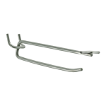 Azar Displays Galvanized Metal Flip Scan Hooks, 6in, Pack Of 50 Hooks