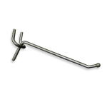 Azar Displays Galvanized Metal Hooks For Pegboard And Slatwall Systems, 4in, Pack Of 50 Hooks