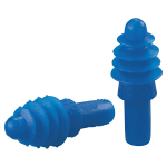 AirSoft Reusable Earplug, Thermoplastic Elastomer, Blue, Uncorded