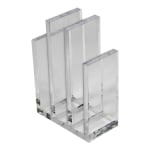 Azar Displays Acrylic File Sorter Bookends, 8-3/8inH x 5-3/4inW x 3inD, Clear, Pack Of 2 Bookends