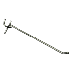 Azar Displays Galvanized Metal Hooks For Pegboard And Slatwall Systems, 8in, Pack Of 50 Hooks